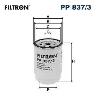 Kuva FILTRON PP 837/3 Polttoainesuodatin Ruuvattava suodatin