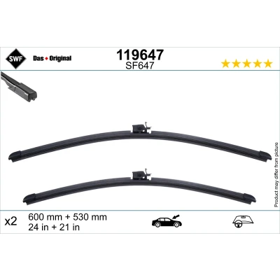 Kuva Pyyhkijänsulka Swf 119647 530, 600mm Edessä Spoilerilla Ohjaus vasemmalla MERCEDES BENZ: EQB