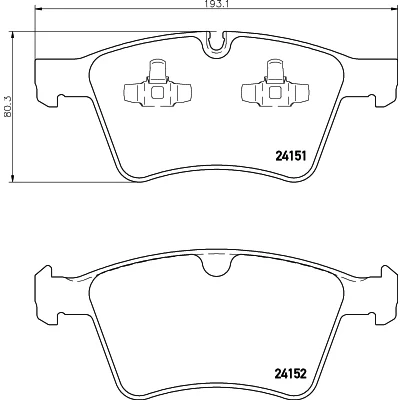 Kuva HELLA 8DB 355 014 191 Jarrupalat Kulumisenilmaisemelle MERCEDES BENZ: ML sarja, GL, R sarja
