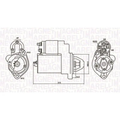 Kuva MAGNETI MARELLI 063720612010 Starttimoottori 12 1,1 9 AUDI: A4 B5 Avant, A6 C5 Sedan, B6 Avant