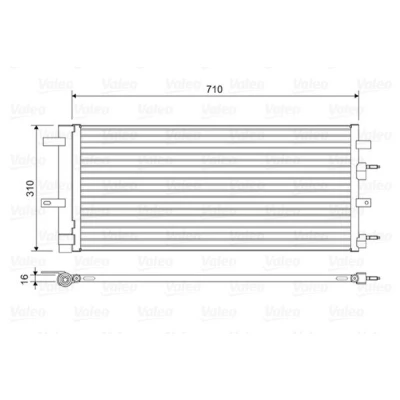 Kuva VALEO 822618 Ilmastoinnin Lauhdutin Vedenerottimella Alumiini 310 FORD: Mondeo 5 Kombi