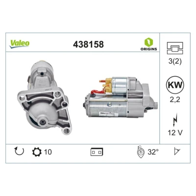 Kuva VALEO NEW ORIGINAL PART 438158 Starttimoottori 12 2,2 10 RENAULT: TRAFIC 2 Bus, Kasten, LAGUNA Grandtour, OPEL: Vivaro A Van, Movano Van
