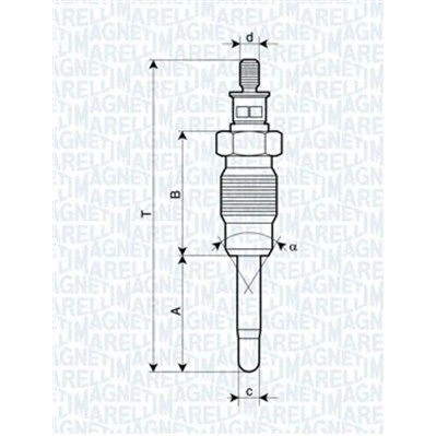 Kuva MAGNETI MARELLI 062900016304 Hehkutulppa 11V 10A M12X1,25