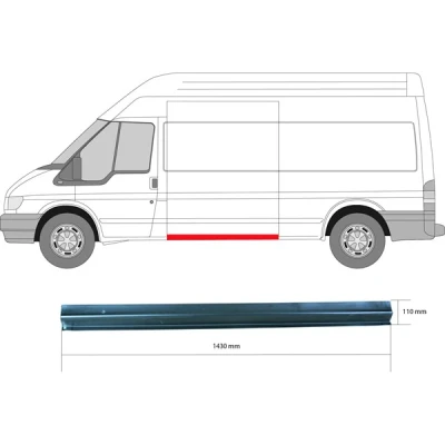 Kuva Kylkipaneli, Vasen FORD TRANSIT Buss, Skåp, TOURNEO Buss OE
