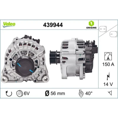Kuva VALEO 439944 Laturi 14V 150A FORD: C Max 2, FOCUS 3, 3 Turnier
