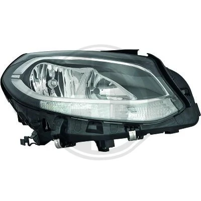 Kuva DIEDERICHS 1686180 Ajovaloumpio Oikea H7/H7, LED, PY21W Valokorkeussäätimen moottorilla