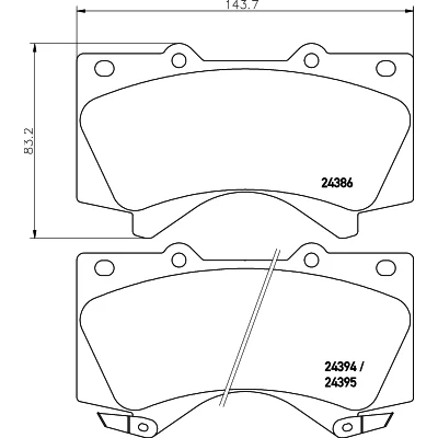 Kuva HELLA 8DB 355 013 151 Jarrupalat akustisella kulumavaroittimella TOYOTA: Land Cruiser Prado 150, 200