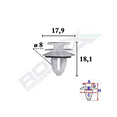 Kuva ROMIX C70583 Suoja /Koristelista MINI: Hatchback