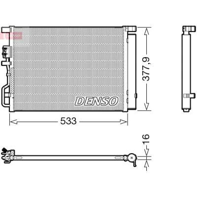 Kuva DENSO DCN41018 Ilmastoinnin Lauhdutin Vedenerottimella R 134a