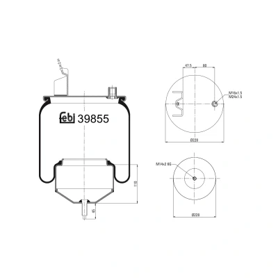 Kuva FEBI BILSTEIN 39855 Metallipalje, ilmajousitus VOLVO: FM 9
