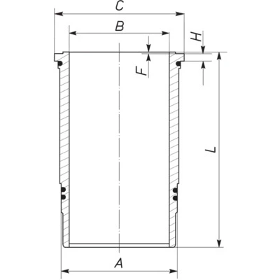 Kuva MAHLE ORIGINAL 439 WN 02 01 Sylinteriputki