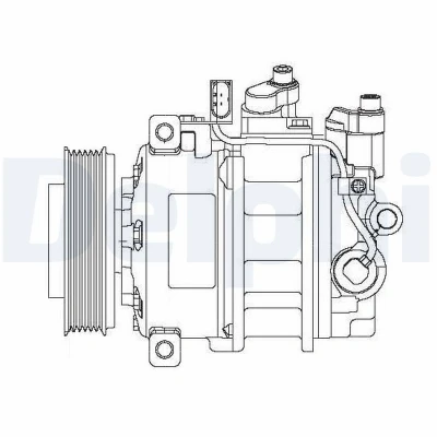 Kuva DELPHI CS20475 Ilmastoinnin Kompressori 7SEU17 PAG 46 kompressoriöljyllä VOLKSWAGEN: Phaeton