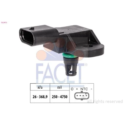Kuva FACET 10.3413 Paineilma Anturi, Korkeus 26kPa 369kPa
