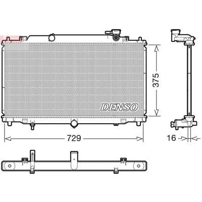 Kuva DENSO DRM44048 Jäähdytin 375 753 16