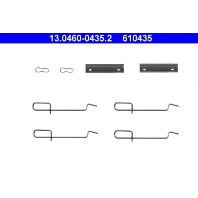 Kuva ATE 13.0460 0435.2 Tarvikesarja, Jarrupala PEUGEOT: 206 Hatchback, 205 II I RENAULT: CLIO 2, MEGANE 1