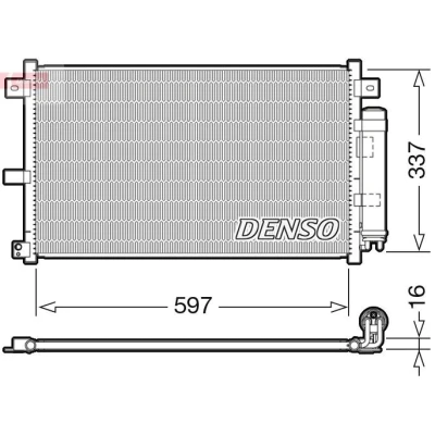 Kuva DENSO DCN44001 Ilmastoinnin Lauhdutin Vedenerottimella R 134a