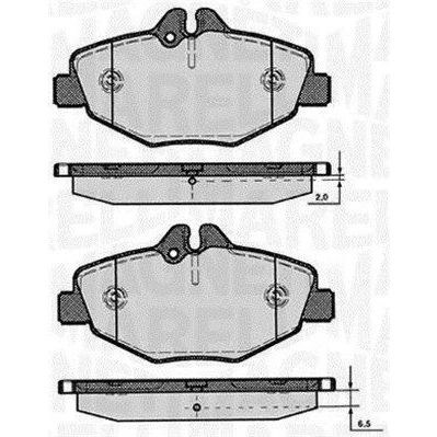 Kuva MAGNETI MARELLI 363916060318 Jarrupalat Kulumisenilmaisemelle MERCEDES BENZ: E sarja Sedan, T modell, SAAB: 9 7X SUV