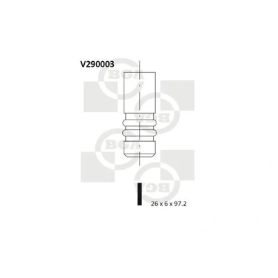 Kuva Pakoventtiili CHEVROLET, OPEL, SAAB, VAUXHALL OE 4772414, 642208, 642211