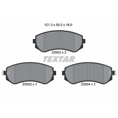 Kuva TEXTAR 2350201 Jarrupalat akustisella kulumavaroittimella NISSAN: ALMERA 1, 1 Hatchback, Patrol GR 5 SUV