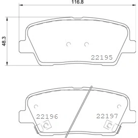 Kuva BREMBO P 30 105 Jarrupalat akustisella kulumavaroittimella Huudonvaimennuspellillä Tarvikkeilla KIA: SORENTO 3