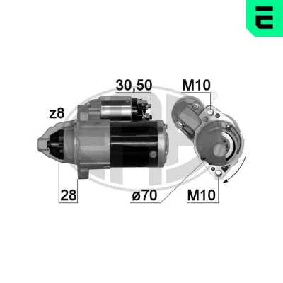 Kuva Käynnistin CITROËN C CROSSER, CROSSER ENTERPRISE, MITSUBISHI ASX, LANCER VIII, Sportback OUTLANDER II, PEUGEOT 4007 OE 131810A205,