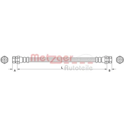 Kuva METZGER 4111534 Jarruletku Taka akseli, vasen, oikea 494