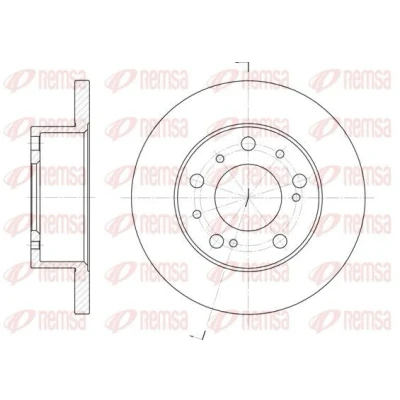 Kuva REMSA 6169.00 Jarrulevyt Etuakseli 256, 256 16 5 täysi PEUGEOT: 407 SW, Sedan, 508 I CITROËN: C5 III Farmari, FIAT: Ducato Van