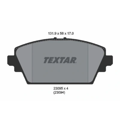 Kuva TEXTAR 2309501 Jarrupalat Ei kulumisenilmaisimelle NISSAN: Primera Hatchback, Farmari, Almera Tino