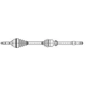 Kuva METELLI 17 0602 Vetoakseli 750 83,6 RENAULT: Megane 1, CLIO 2, I Grandtour