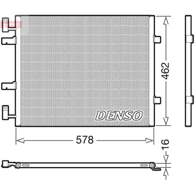 Kuva DENSO DCN20041 Ilmastoinnin Lauhdutin ilman vedenerotinta R 134a OPEL: Vivaro A Van, Combi