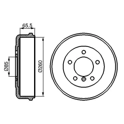Kuva BOSCH 0 986 477 038 Jarrurumpu 300 Taka akseli MERCEDES BENZ: T1 Van