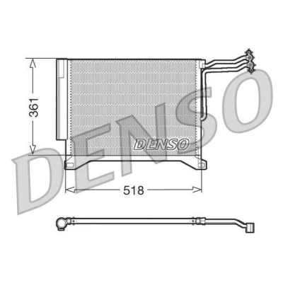Kuva DENSO DCN05100 Ilmastoinnin Lauhdutin Vedenerottimella 518x361x16 R 134a 518 MINI: Hatchback