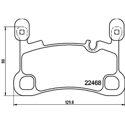 Kuva HELLA 8DB 355 039 111 Jarrupalat Kulumisenilmaisemelle PORSCHE: Cayenne Coupe