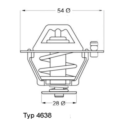 Kuva WAHLER 4638.82D Termostaatti 82 Tiivisteillä MITSUBISHI: L200 III Pick up, L300 / Delica Bussi