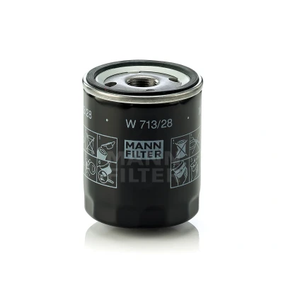 Kuva MANN FILTER W 713/28 Öljynsuodatin 13/16 16 UN yhdellä peruutuksenestoventtiilillä Ruuvattava suodatin LAND ROVER: Freelander I SUV, Discovery 1
