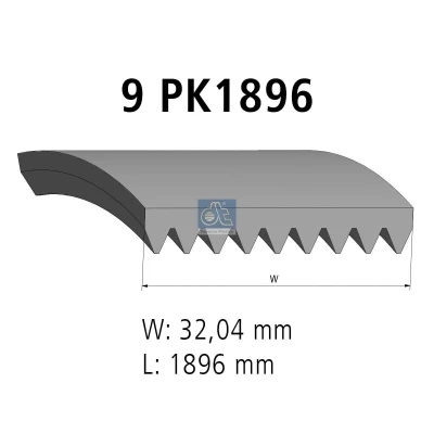 Kuva DT Spare Parts 4.81436 Moniurahihna 1896 9