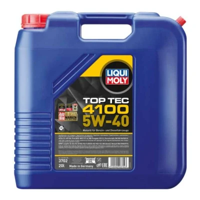 Kuva Liqui Moly Top Tec 4100 5W 40 20l Moottoriöljy 3702 VOLKSWAGEN: Transporter 5, Passat B8 Variant, B7 BMW: 3 Sedan, 5 Touring