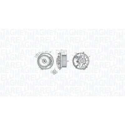 Kuva MAGNETI MARELLI 069412769010 Lämmityslaitteen Puhallin SKODA: Octavia 3 Combi, Schrägheck, Superb III Farmari, VOLKSWAGEN: Golf 7 Variant