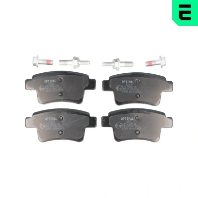 Kuva OPTIMAL BP 12343 Jarrupalat Taka akseli Ilman kulumisenilmaisinta, Ei kulumisenilmaisimelle Ruuveilla CITROËN: C4 I Grand Picasso, Picasso 1