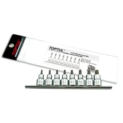 Kuva TORX hylsysarja TOPTUL 1/2 zoll 8 Stk T20, T25, T27, T30, T40, T45, T50, T55
