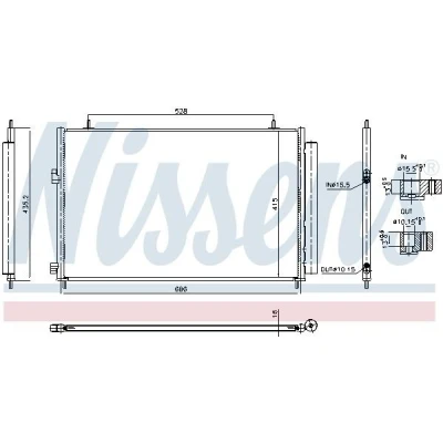 Kuva Kondensaattori, ilmastointilaite TOYOTA RAV 4 IV, VAN IV OE 8846042140