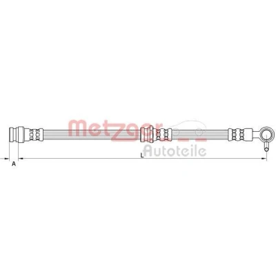 Kuva METZGER 4111632 Jarruletku Etuakseli, vasen 455