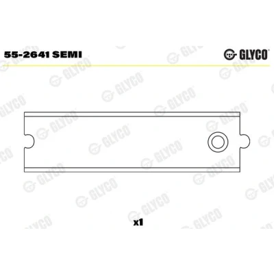 Kuva GLYCO 55 2641 SEMI Laakerin holkki, kiertokanki