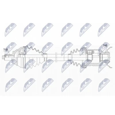 Kuva Vetoakseli, Etuakseli, oikea AUDI Q3, VW TIGUAN OE 5N0407764H, 5N0407764HX