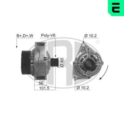 Kuva ERA 210042A Laturi 14V 90A MERCEDES BENZ: E sarja Sedan, T modell, ML