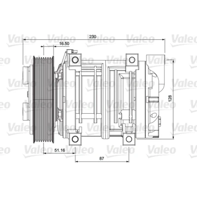 Kuva Kompressori, ilmastointilaite VALEO 716658