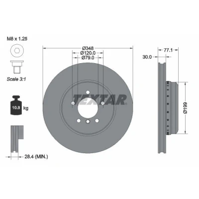 Kuva TEXTAR PRO+ 92141825 Jarrulevyt BMW: 5 Touring, Sedan, 6 Coupe