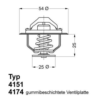 Kuva WAHLER 4174.79D Termostaatti 79 Tiivisteillä FIAT: Ducato II Flatbed Kuorma auto/Alusta, Bussi, OPEL: Movano A Van