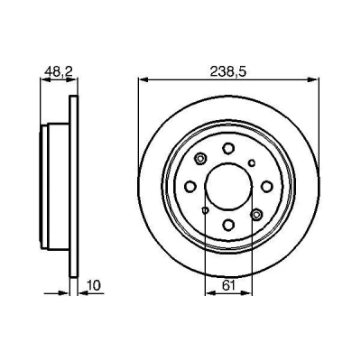 Kuva Jarrulevy, Taka akseli HONDA, MG, ROVER OE 42510 SE0 000, 010, SH3 000