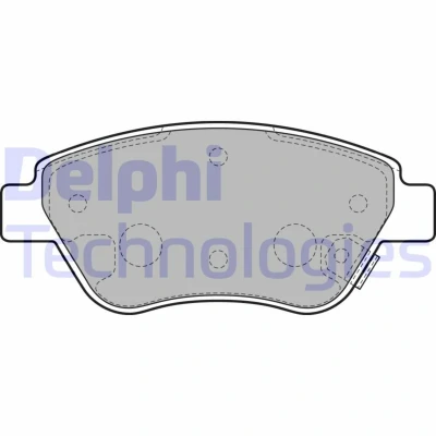 Kuva DELPHI LP2478 Jarrupalat akustisella kulumavaroittimella Huudonvaimennuspellillä Tarvikkeilla